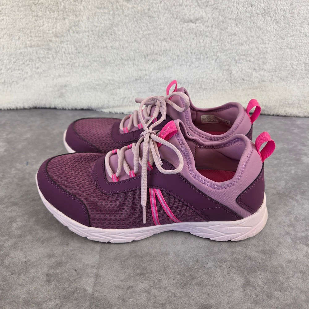 Vionic Helena Womens 9 Wide Plum Mauve Mesh Walking Shoes Sneakers S2521